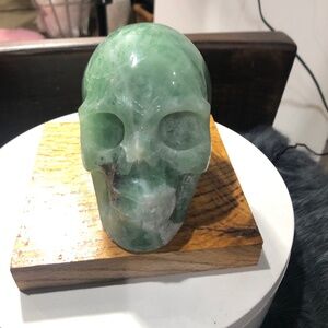 Beautiful GREEN FLUORITE SKULL